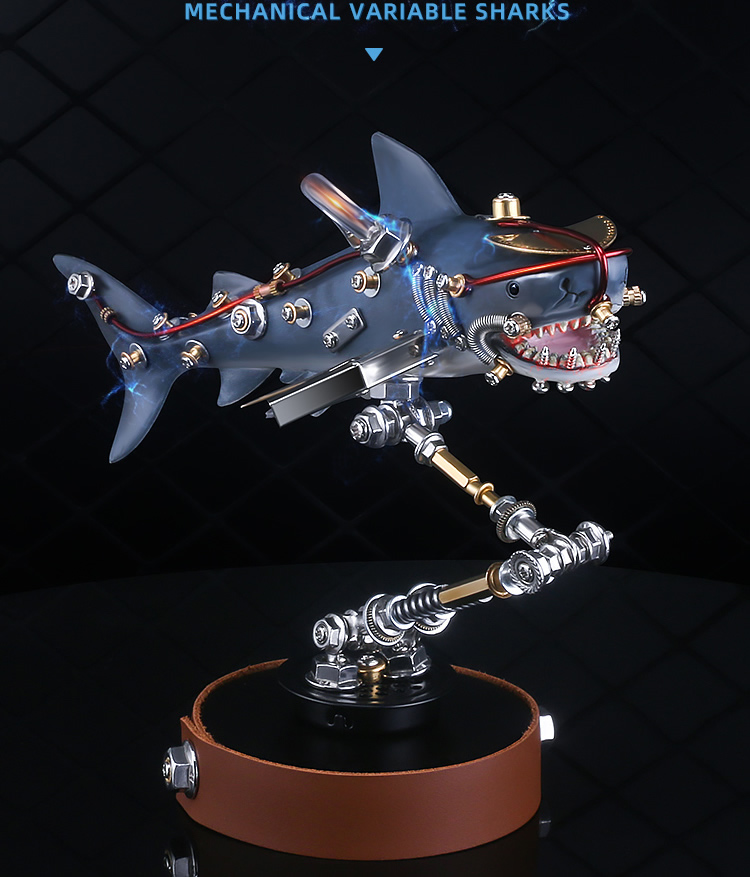 Classic DIY Hand-Assembled Mechanical Shark Collection Ornaments