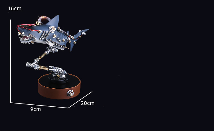 Classic DIY Hand-Assembled Mechanical Shark Collection Ornaments