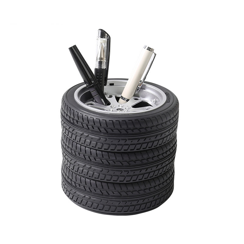 Creative Car Tire Office Desk Organize Pen Holder