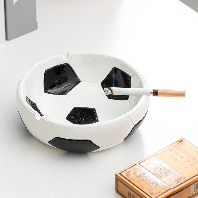 Creative Sports Basketball Football Round Ashtray