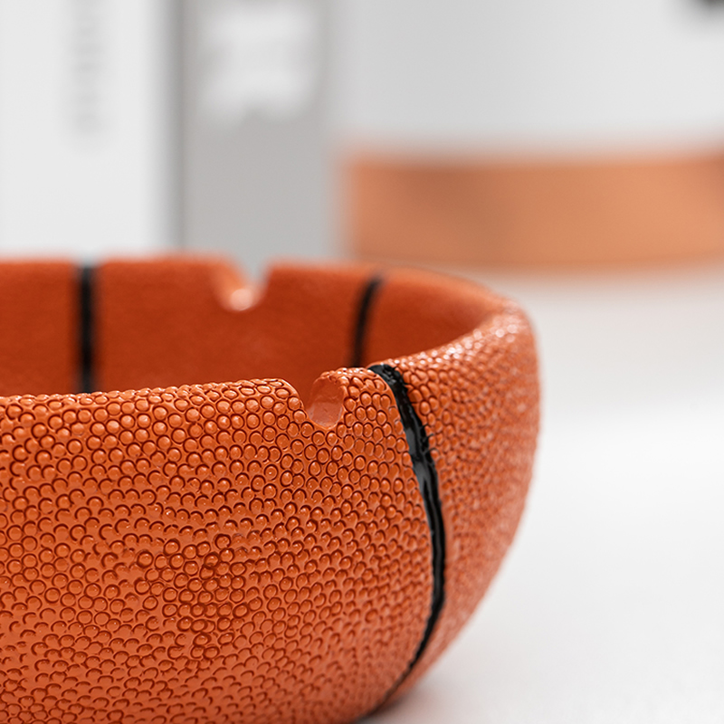 Creative Sports Basketball Football Round Ashtray