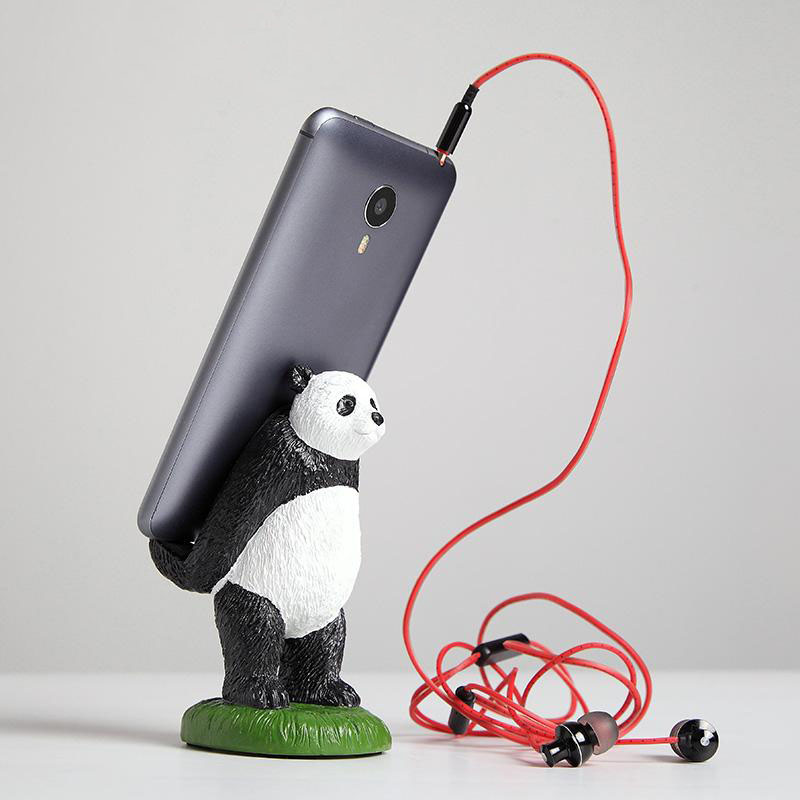 Cute Black-eyed Panda Cell Phone Holder