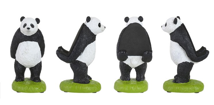 Cute Black-eyed Panda Cell Phone Holder