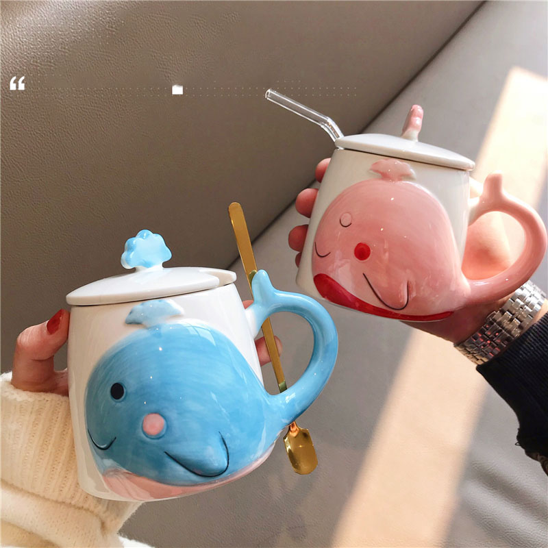 Cute Cartoon Dolphin Animal Ceramic Mug