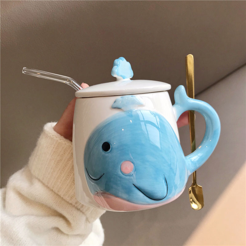 Cute Cartoon Dolphin Animal Ceramic Mug