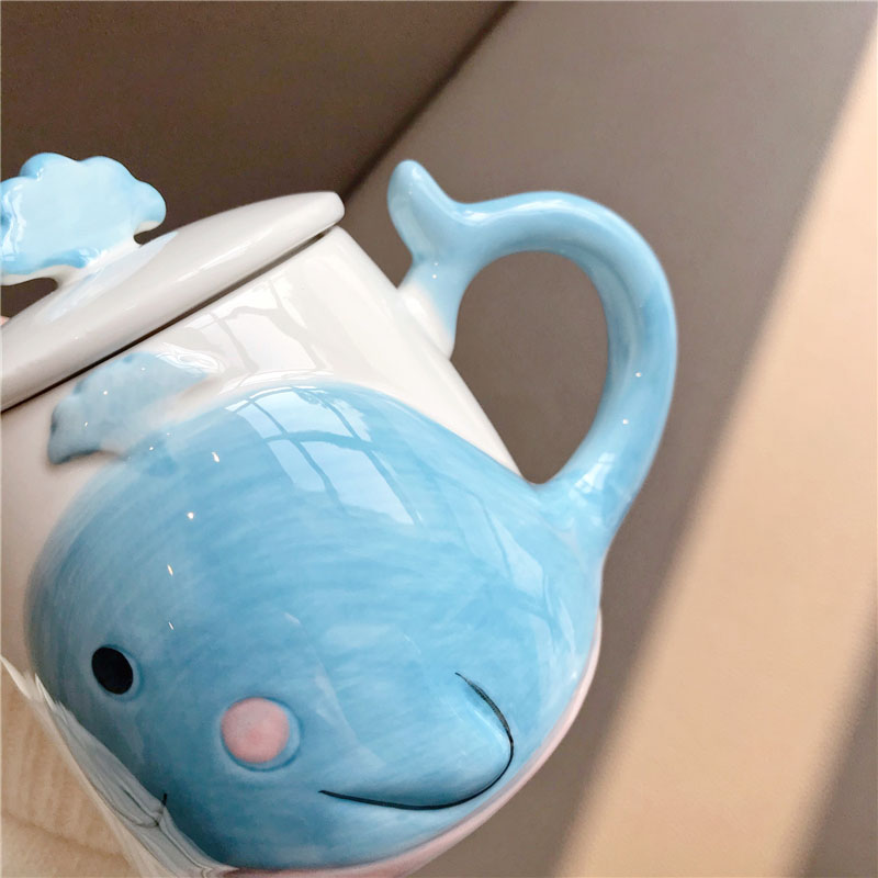 Cute Cartoon Dolphin Animal Ceramic Mug