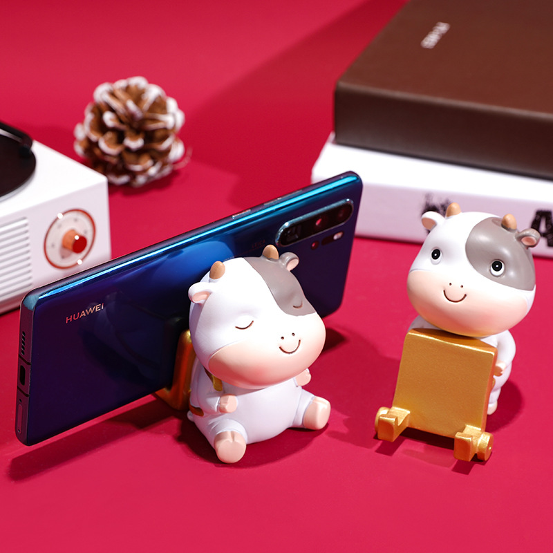 Cute Cartoon Small Cow Mobile Phone Holder