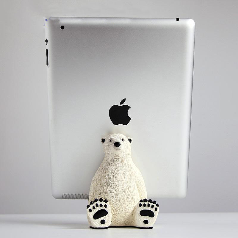 Polar Bear Sitting On The Ground Ipad Holder Cell Phone Stand