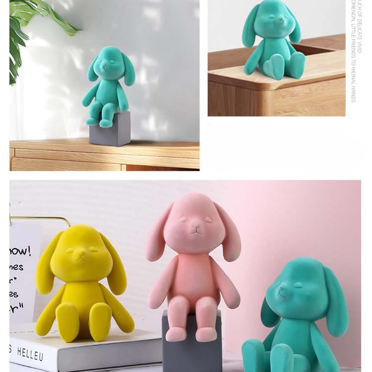 Abstract Cute Cartoon Rabbit Children Room Decoration Sculpture Ornaments