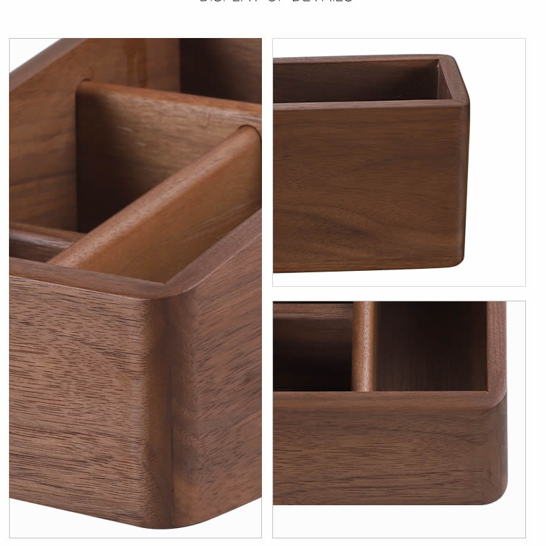 Classic Black Walnut Wood Organize Storage Box