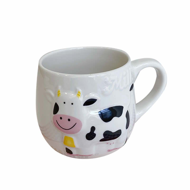 Cute 3D Stereo Cow Pattern Ceramic Mug