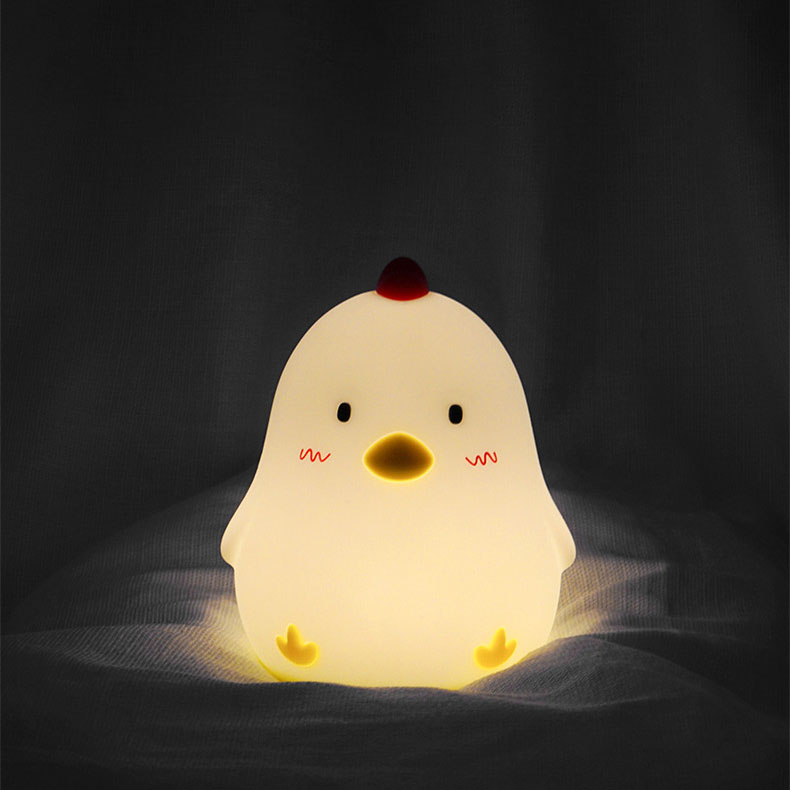 Cute White Polar Bear Charging Night Light With Clock