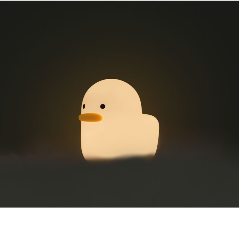 Cute Cartoon Small Duck Silicone Rechargeable Night Light