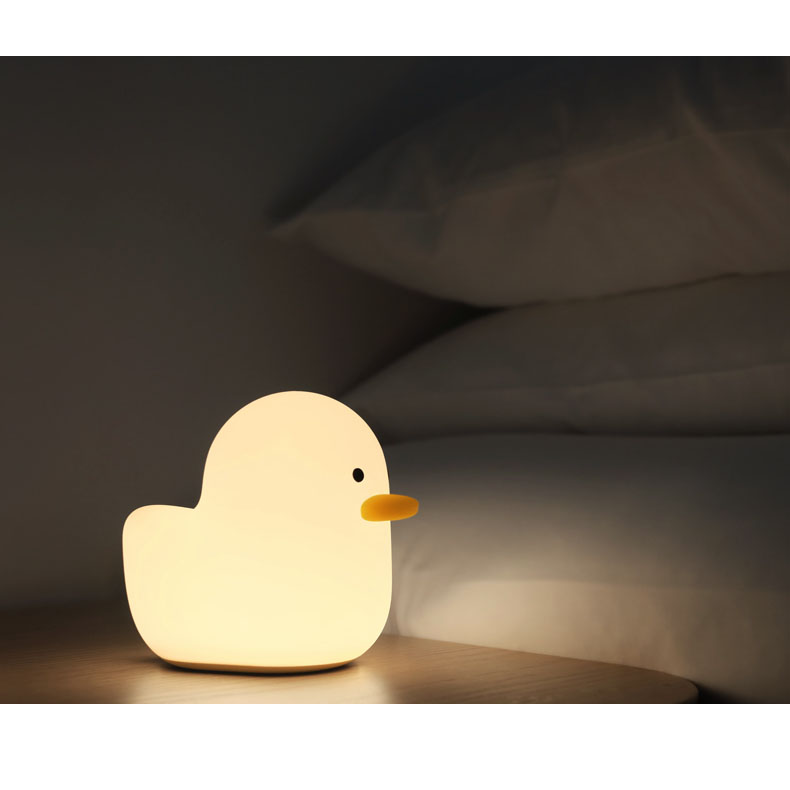 Cute Cartoon Small Duck Silicone Rechargeable Night Light