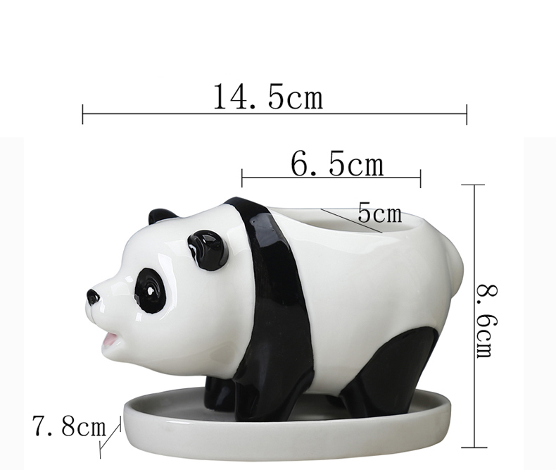 Cute Panda Desktop Plant Small Flower Pot