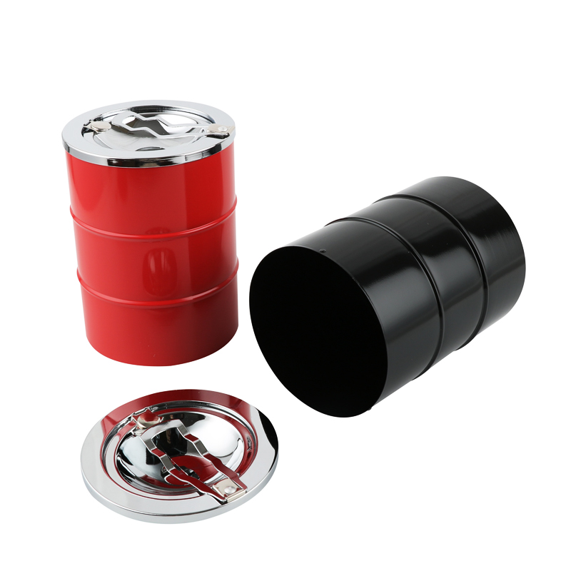 Large-Capacity Oil Barrel Metal Ashtray