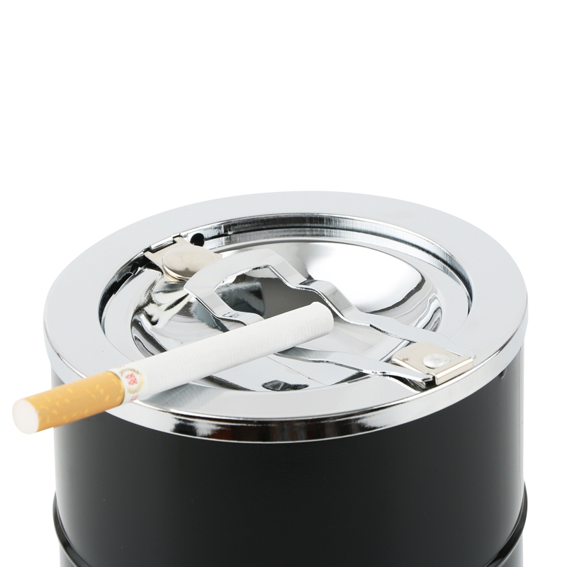 Large-Capacity Oil Barrel Metal Ashtray