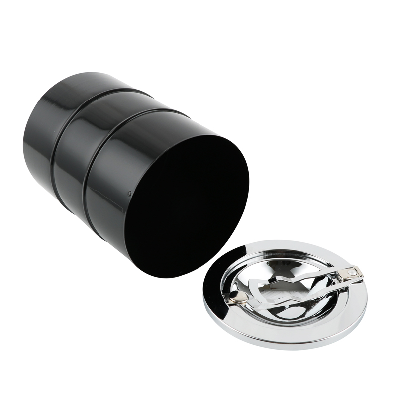 Large-Capacity Oil Barrel Metal Ashtray