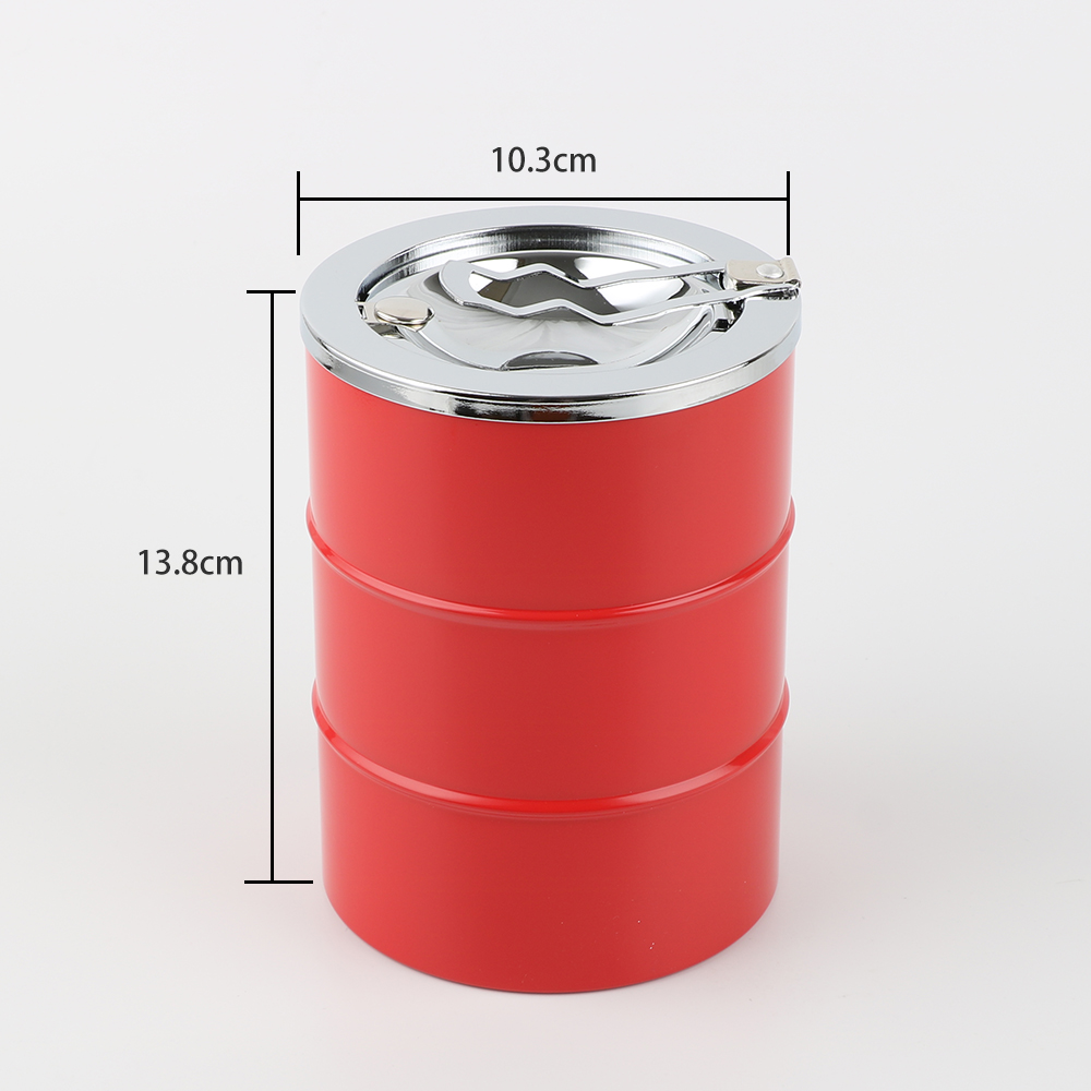 Large-Capacity Oil Barrel Metal Ashtray