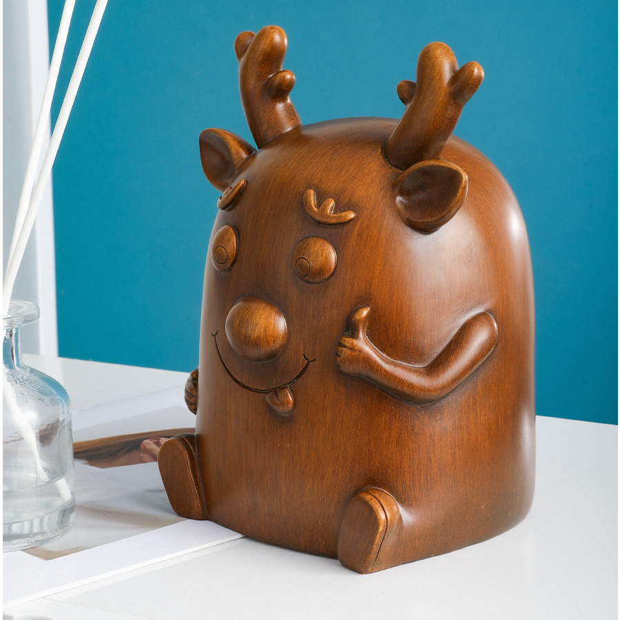 Retro Elk-shaped Desktop Decorative Tissue Box