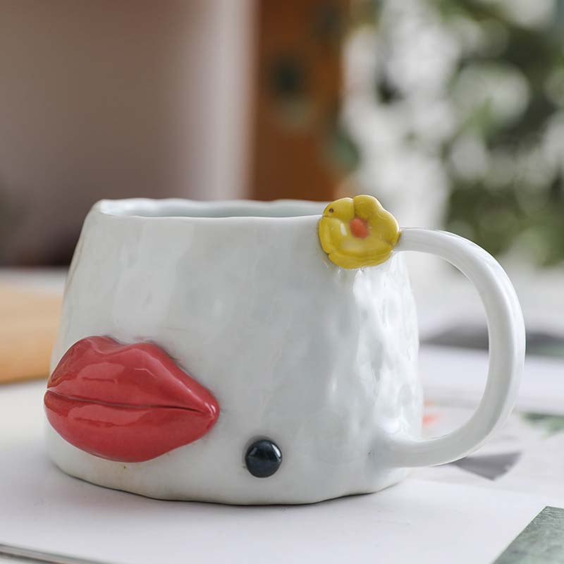 Sexy Red Lips Ceramic Coffee Cup