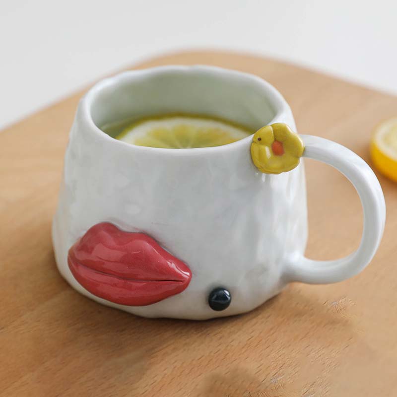 Sexy Red Lips Ceramic Coffee Cup