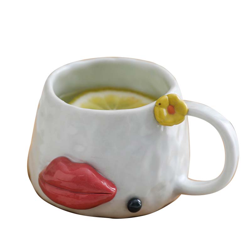 Sexy Red Lips Ceramic Coffee Cup