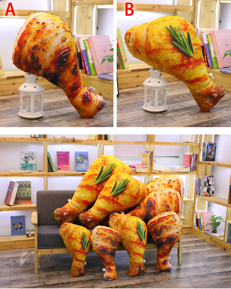 Simulation Big Chicken Thigh Plush Pillow Toy