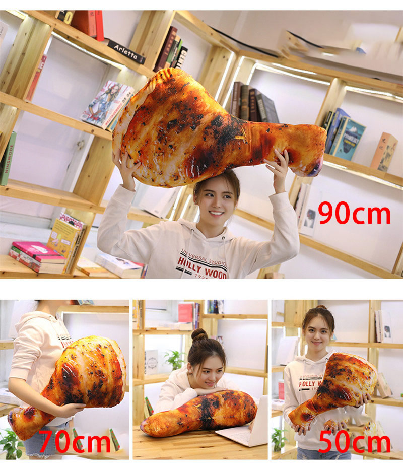 Simulation Big Chicken Thigh Plush Pillow Toy