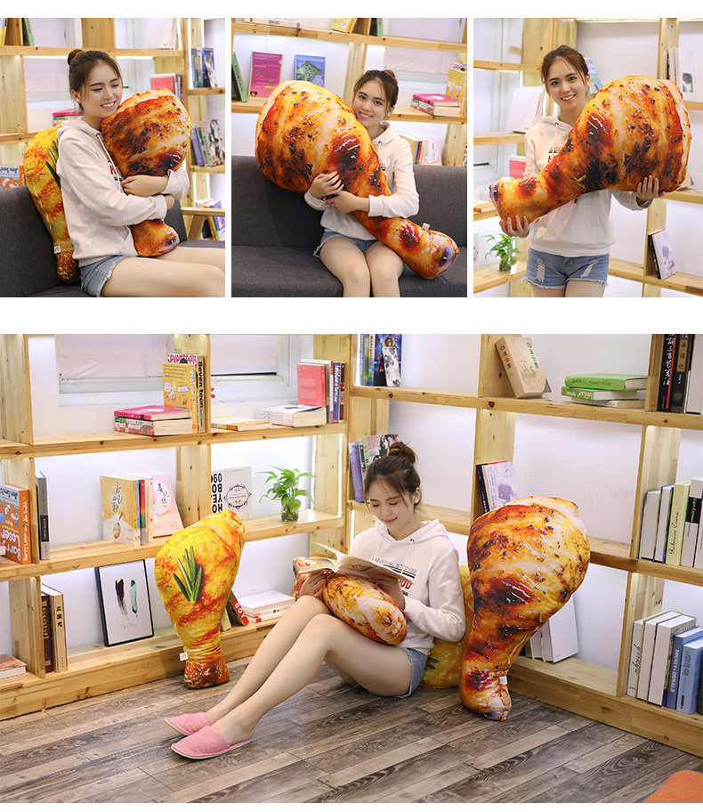 Simulation Big Chicken Thigh Plush Pillow Toy