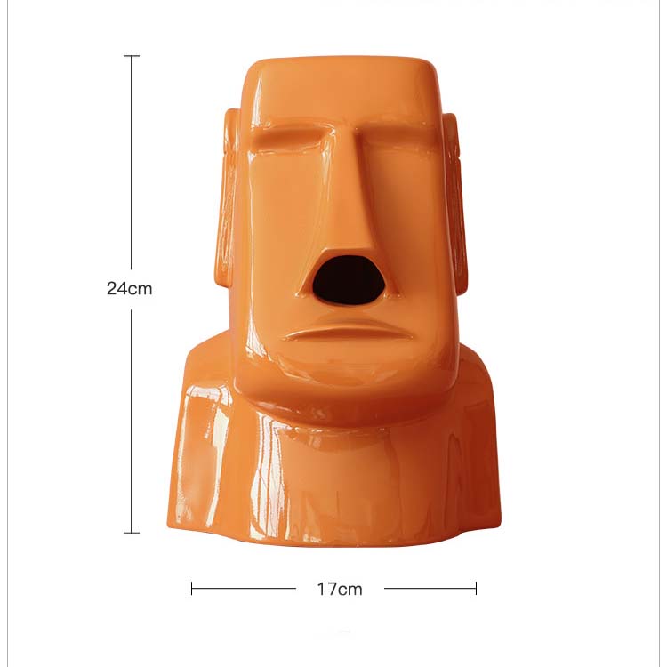 Abstract Geometric Art Human Face Sculpture Tissue Box