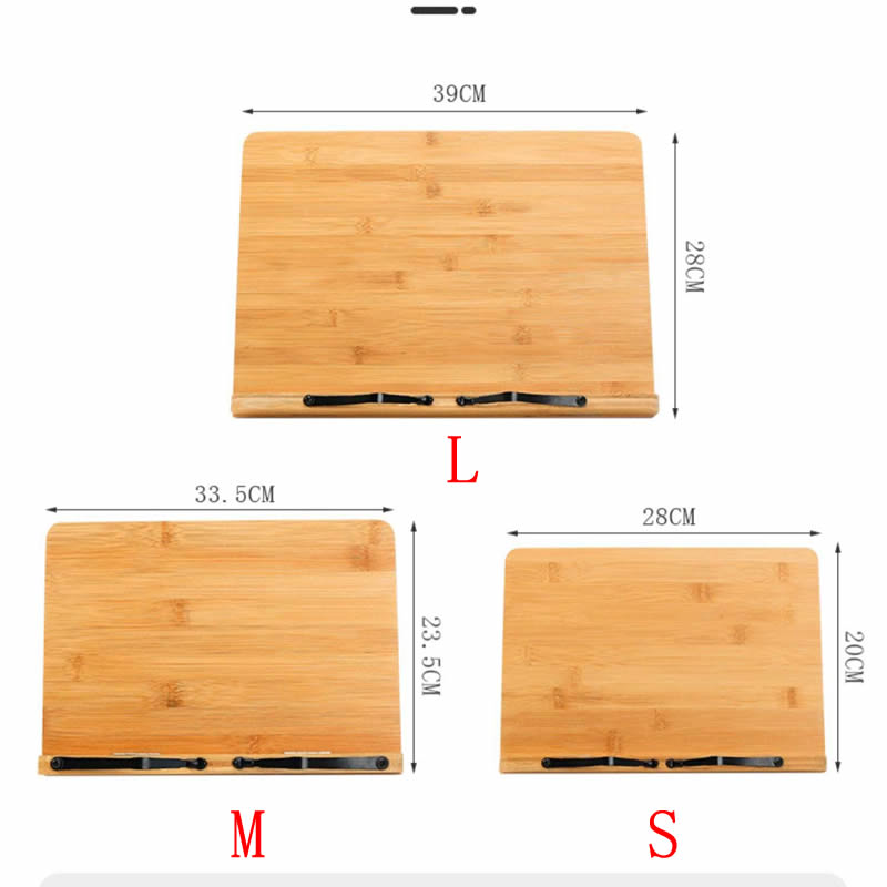 Bamboo Wood Height Adjustment Reading Frame Ipad Holder