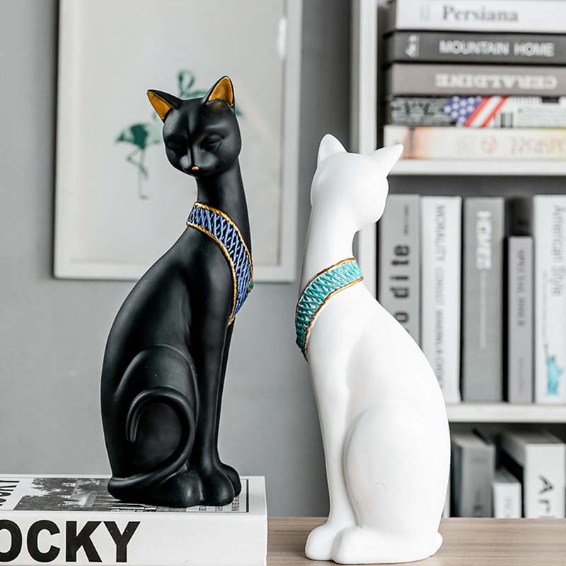 Classic Egyptian God Cat Art Deco Sculpture