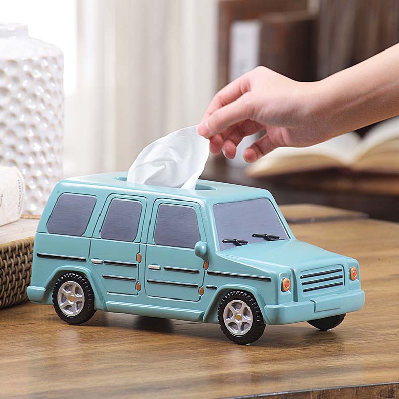 Classic Jeep SUV Car Model Tissue Box