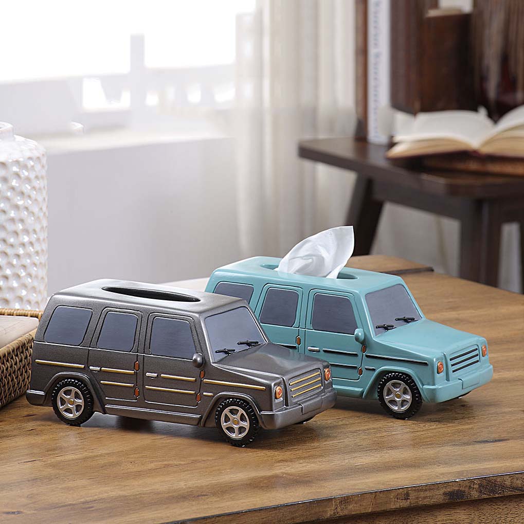 Classic Jeep SUV Car Model Tissue Box