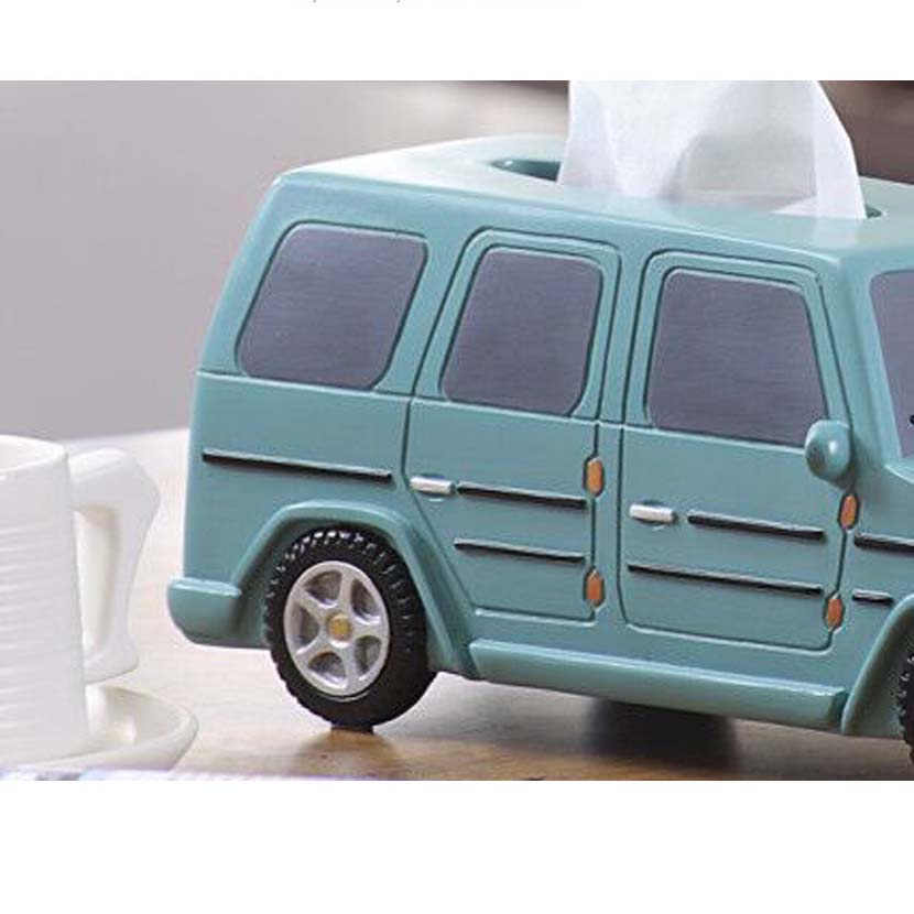 Classic Jeep SUV Car Model Tissue Box