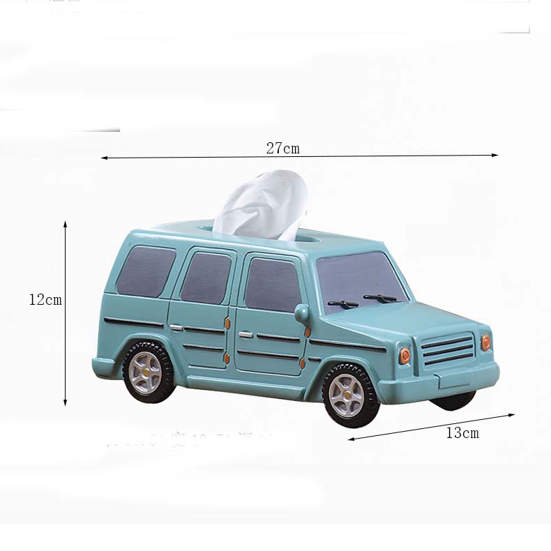 Classic Jeep SUV Car Model Tissue Box