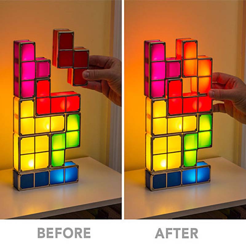 Classic Stitching Tetris Multicolour Night Light