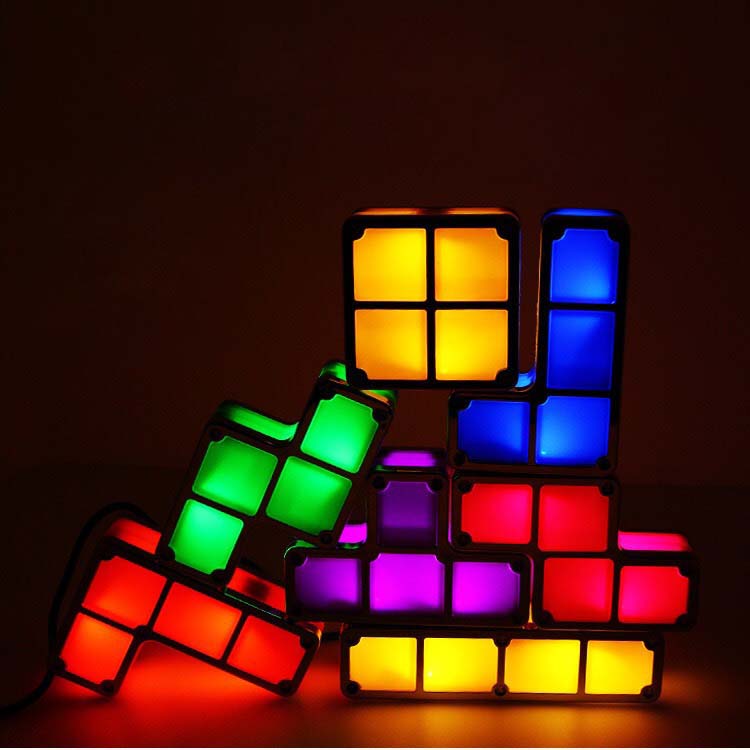 Classic Stitching Tetris Multicolour Night Light