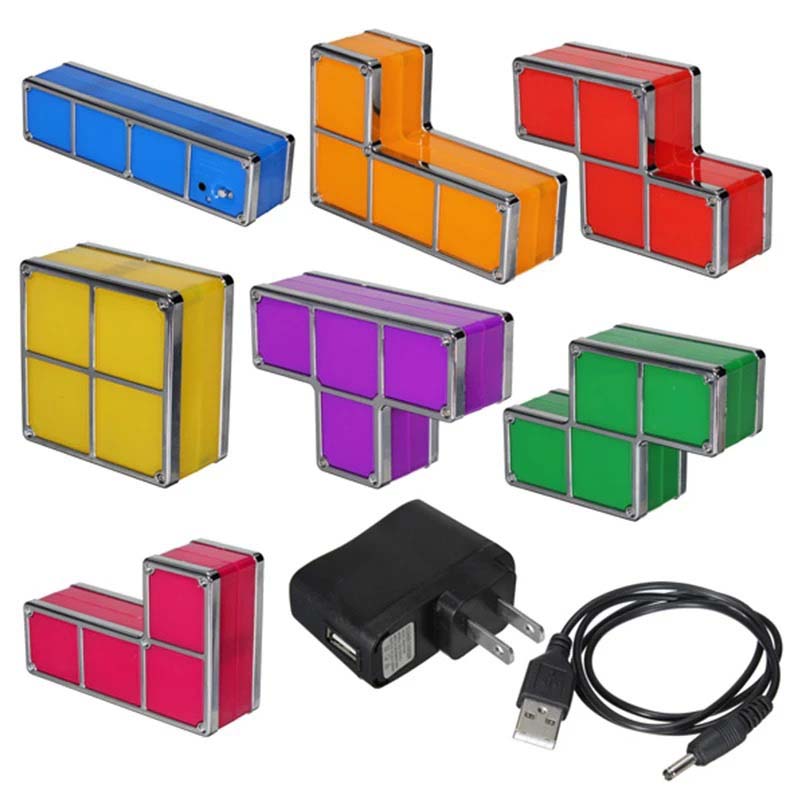 Classic Stitching Tetris Multicolour Night Light