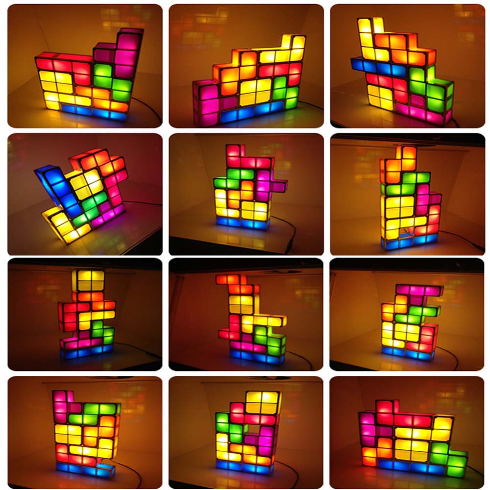 Classic Stitching Tetris Multicolour Night Light