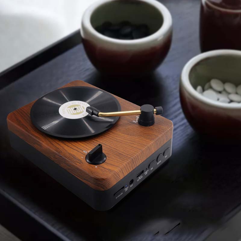 Classical Vinyl Record Player Shape Charging Bluetooth Speaker