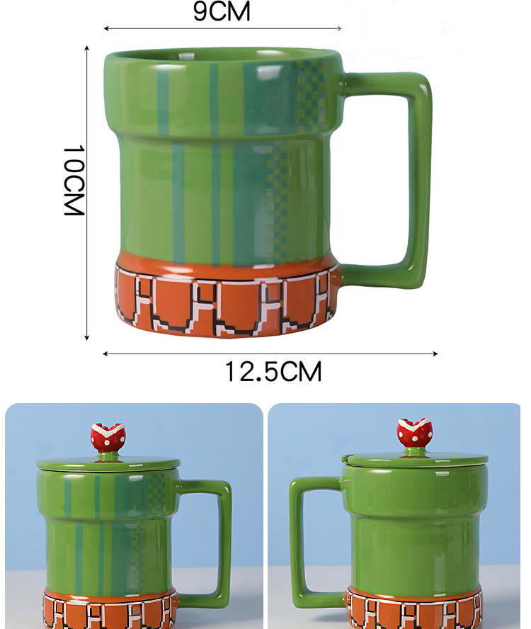 Creative Cartoon Super Mario Water Pipe Mushroom Mug