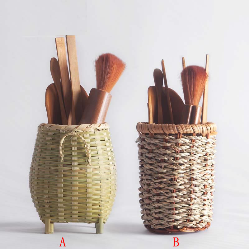 Creative Handmade Bamboo Woven Storage Pen Holder