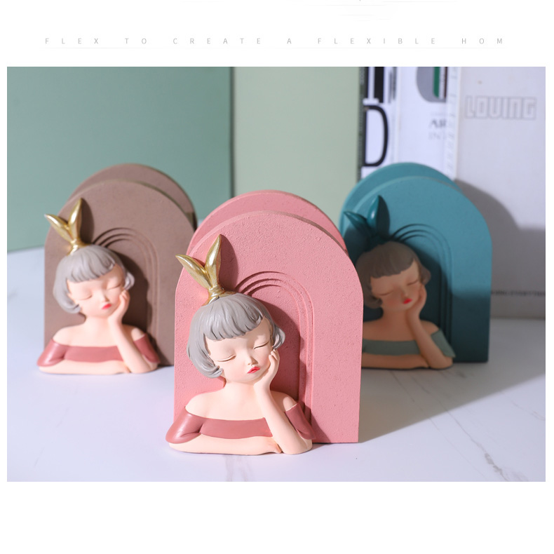 Cute Cartoon Girl Desktop Organize Pen Holder