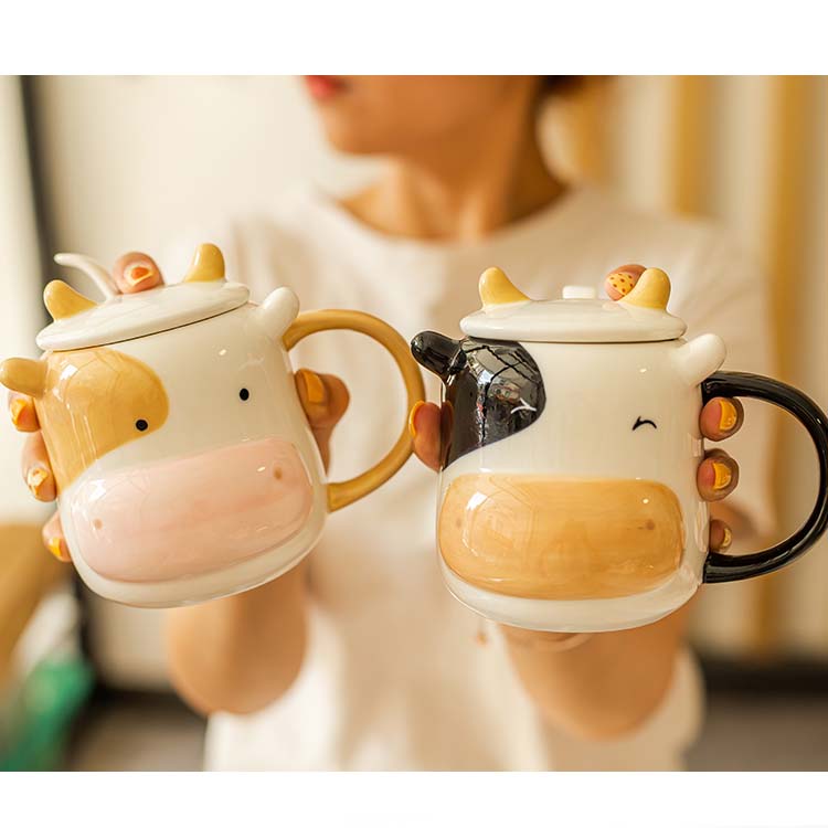 Cute Cartoon Milk Ceramic Mug