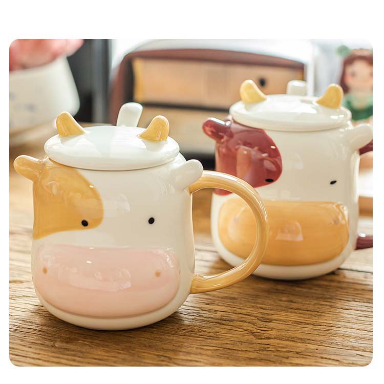 Cute Cartoon Milk Ceramic Mug