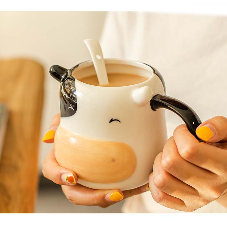 Cute Cartoon Milk Ceramic Mug