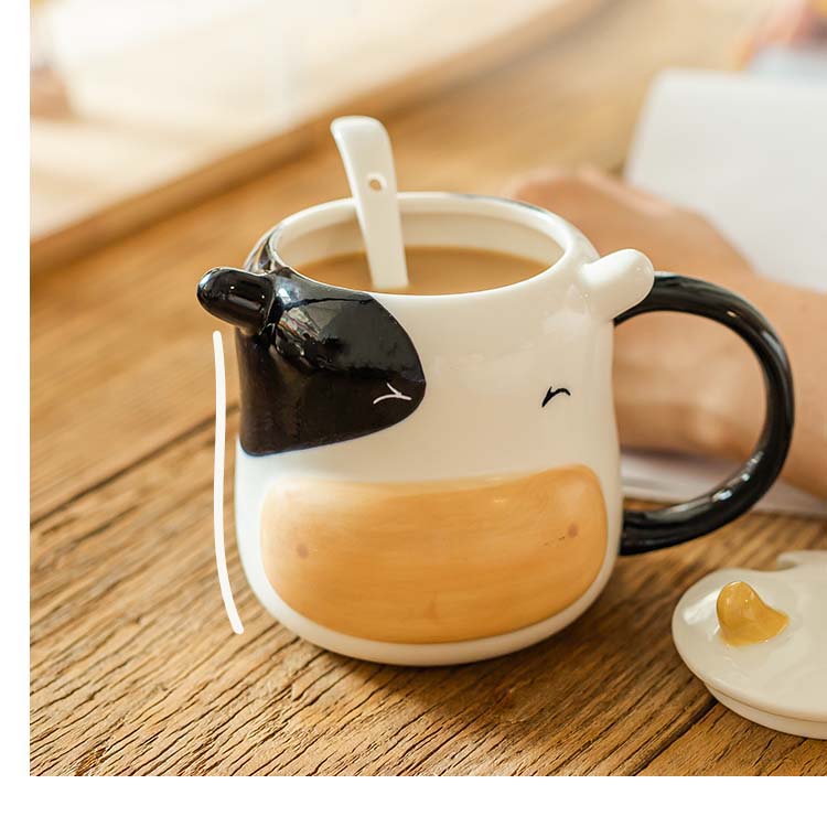 Cute Cartoon Milk Ceramic Mug