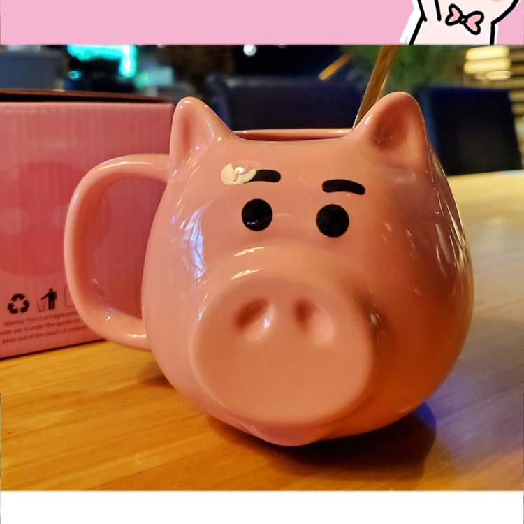 Cute Pink Piggy Ceramic Milk Mug